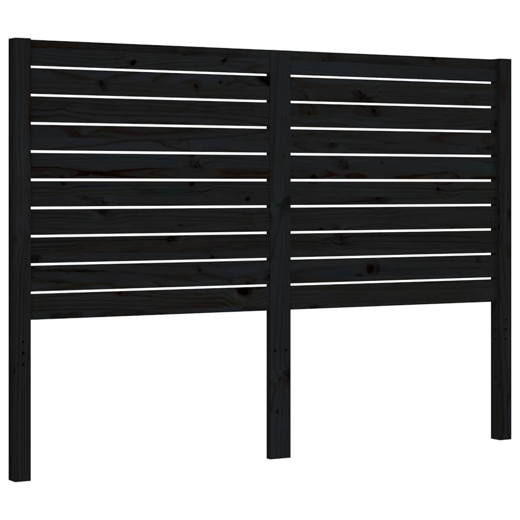 vidaXL Bed Frame without Mattress Black 140x200 cm Solid Wood Pine