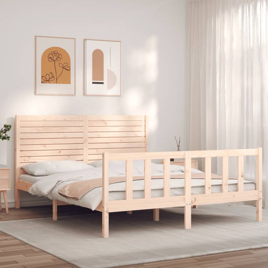 vidaXL Bed Frame without Mattress 160x200 cm Solid Wood Pine