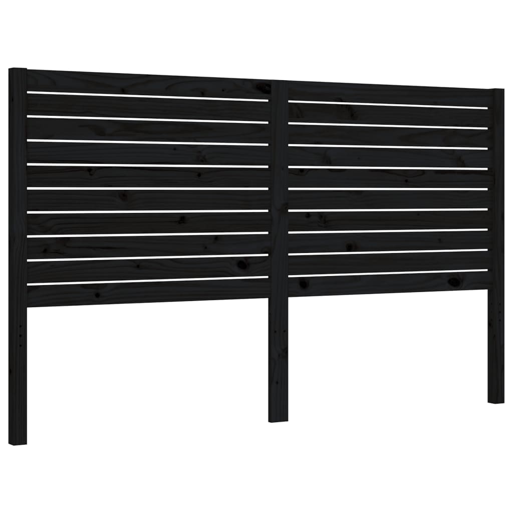 vidaXL Bed Frame without Mattress Black 160x200 cm Solid Wood Pine