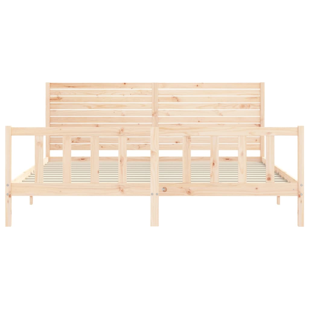 vidaXL Bed Frame without Mattress Super King Size Solid Wood Pine