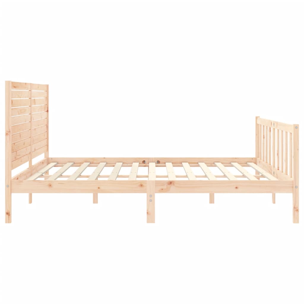 vidaXL Bed Frame without Mattress Super King Size Solid Wood Pine