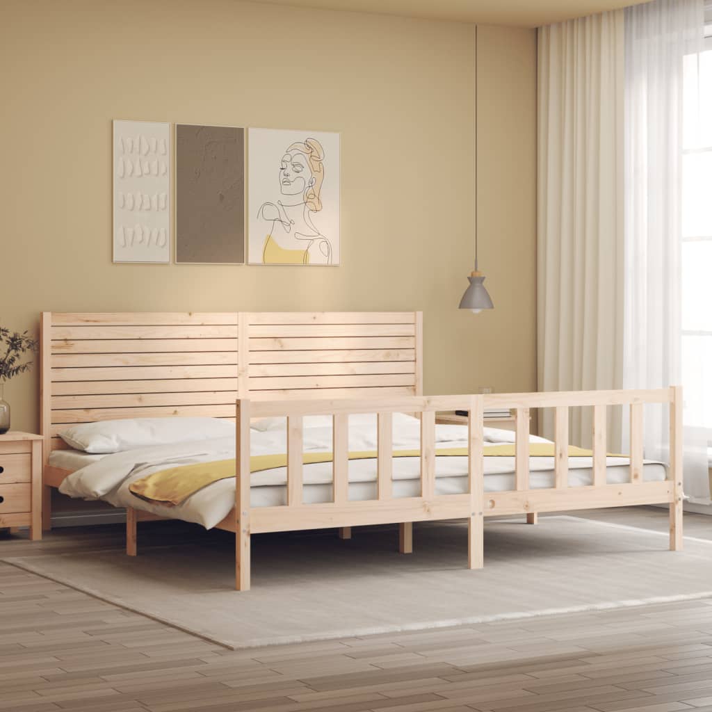 vidaXL Bed Frame without Mattress 200x200 cm Solid Wood Pine