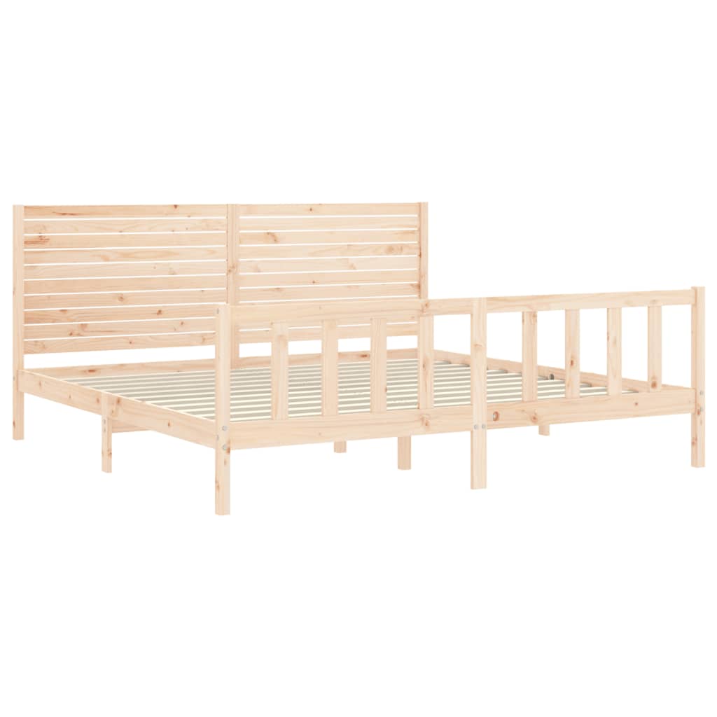 vidaXL Bed Frame without Mattress 200x200 cm Solid Wood Pine