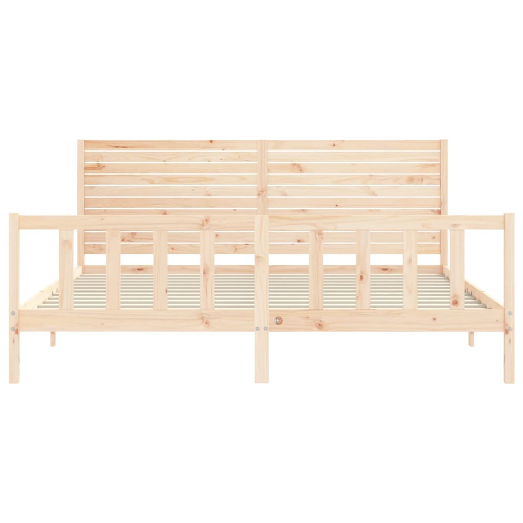 vidaXL Bed Frame without Mattress 200x200 cm Solid Wood Pine