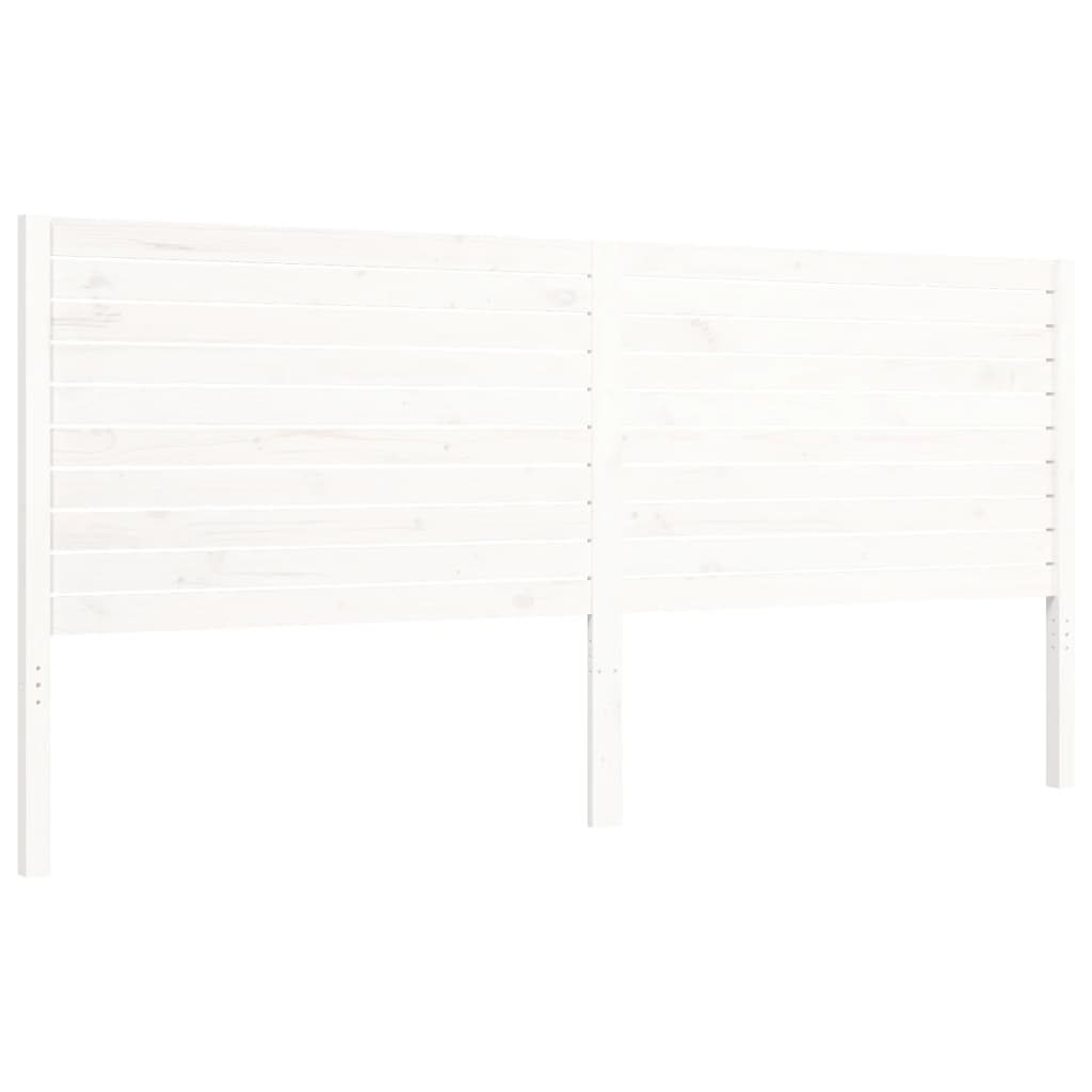 vidaXL Bed Frame without Mattress White 200x200 cm Solid Wood Pine