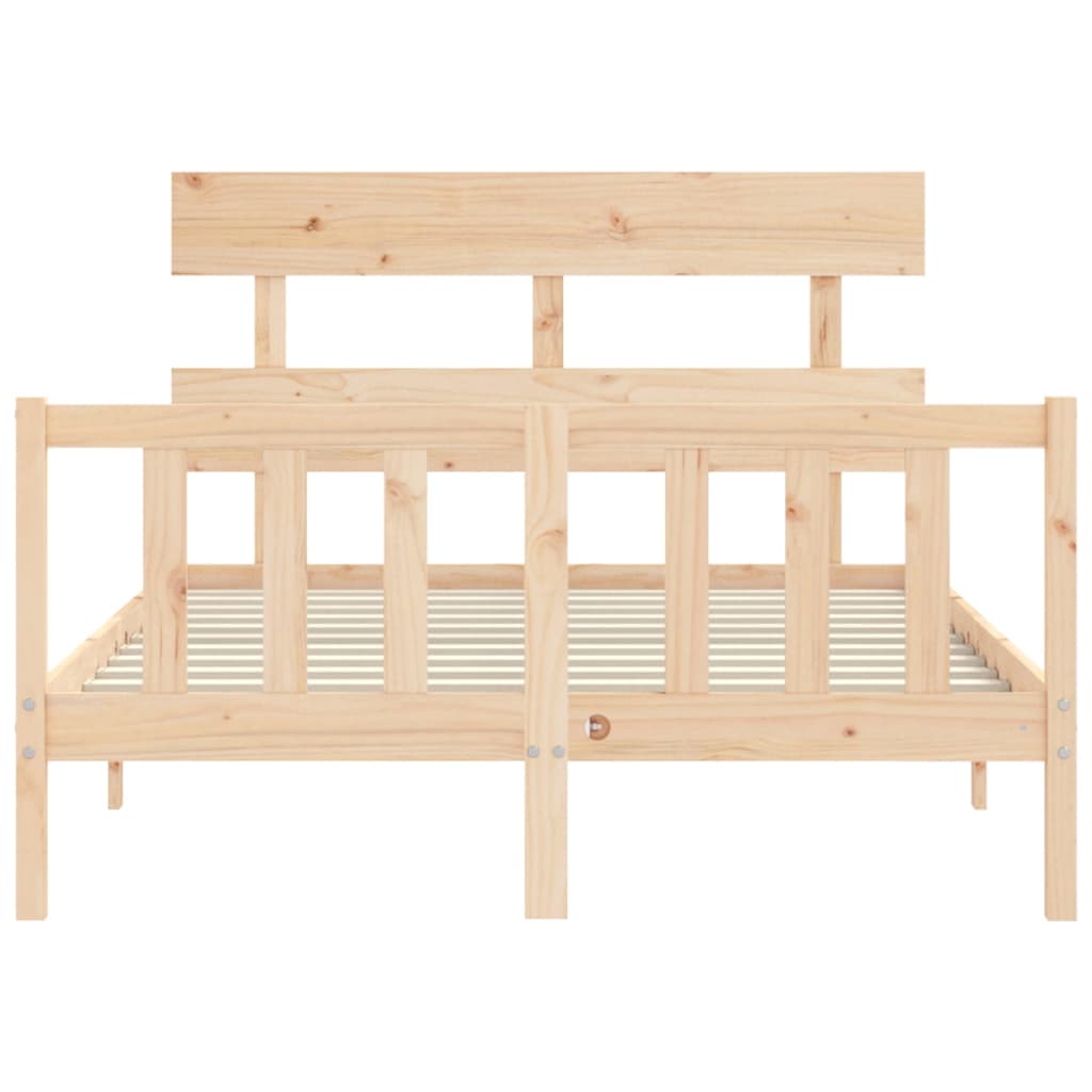 vidaXL Bed Frame without Mattress Small Double Solid Wood Pine