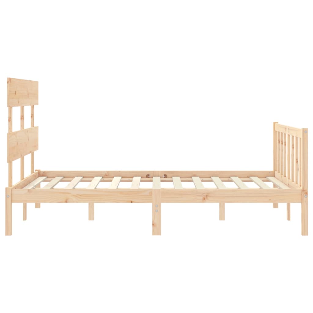 vidaXL Bed Frame without Mattress Small Double Solid Wood Pine