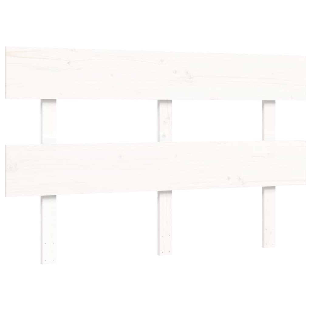 vidaXL Bed Frame without Mattress White Small Double Solid Wood Pine