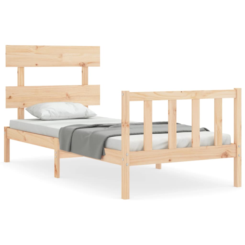 vidaXL Bed Frame without Mattress 90x200 cm Solid Wood Pine