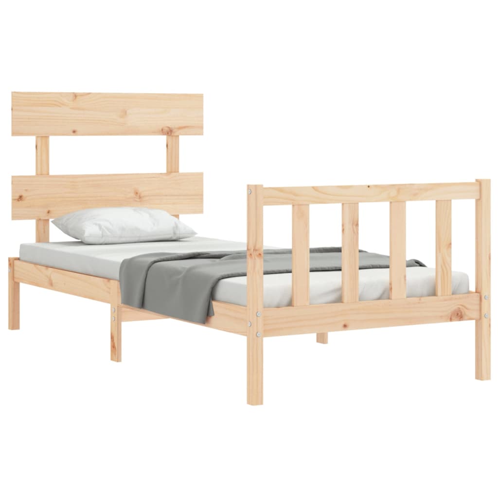 vidaXL Bed Frame without Mattress 90x200 cm Solid Wood Pine