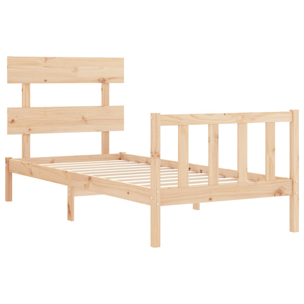 vidaXL Bed Frame without Mattress 90x200 cm Solid Wood Pine