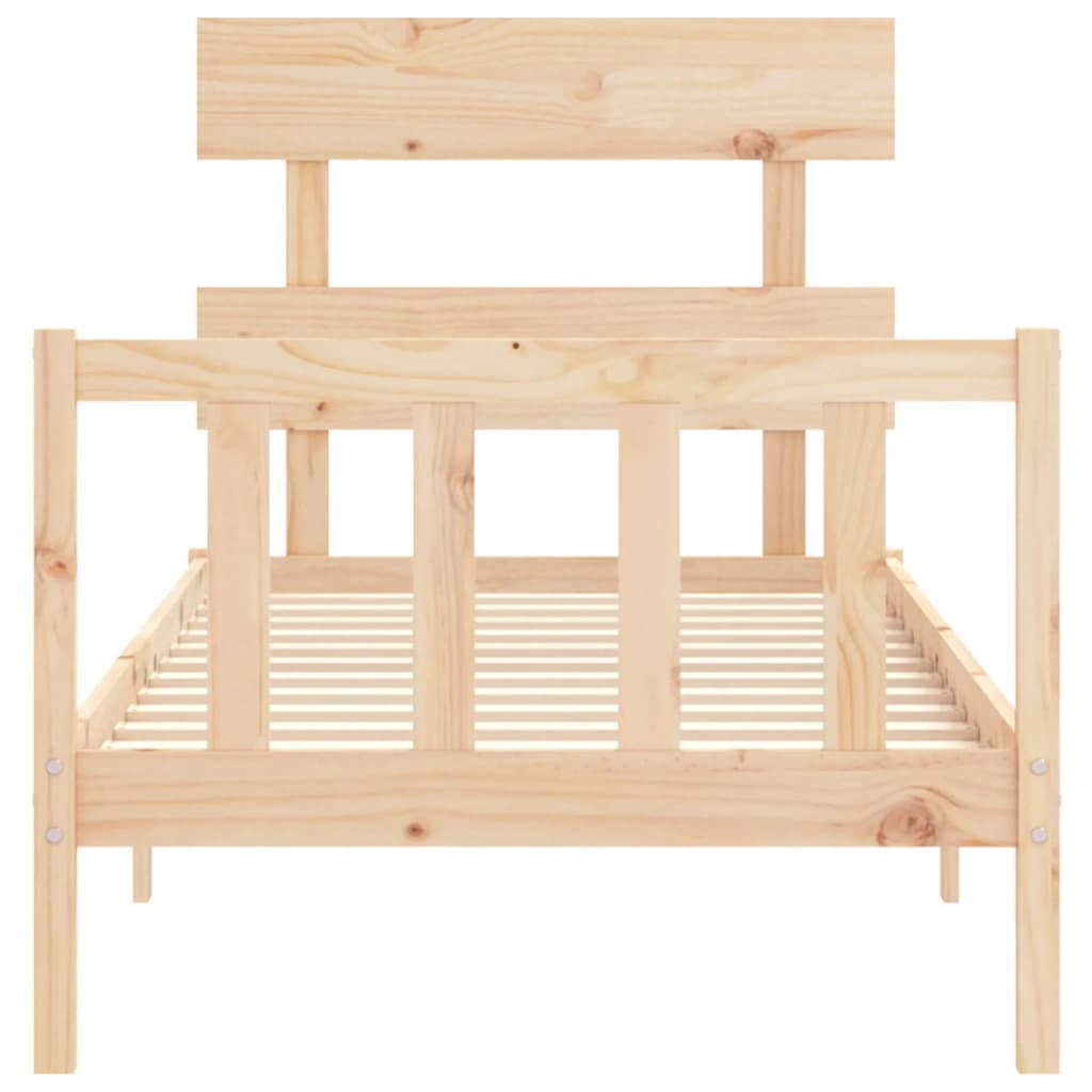 vidaXL Bed Frame without Mattress 90x200 cm Solid Wood Pine