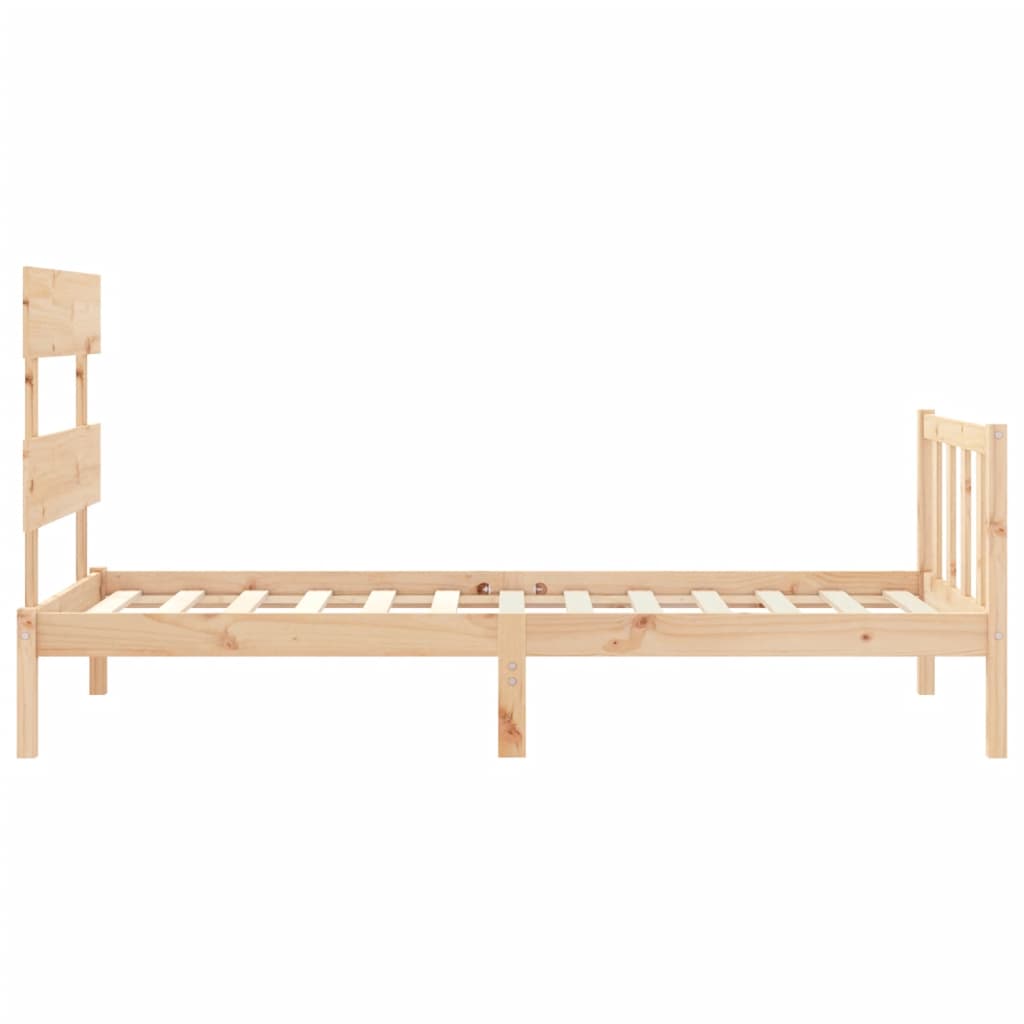 vidaXL Bed Frame without Mattress 90x200 cm Solid Wood Pine