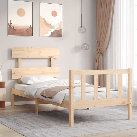 vidaXL Bed Frame without Mattress 90x200 cm Solid Wood Pine