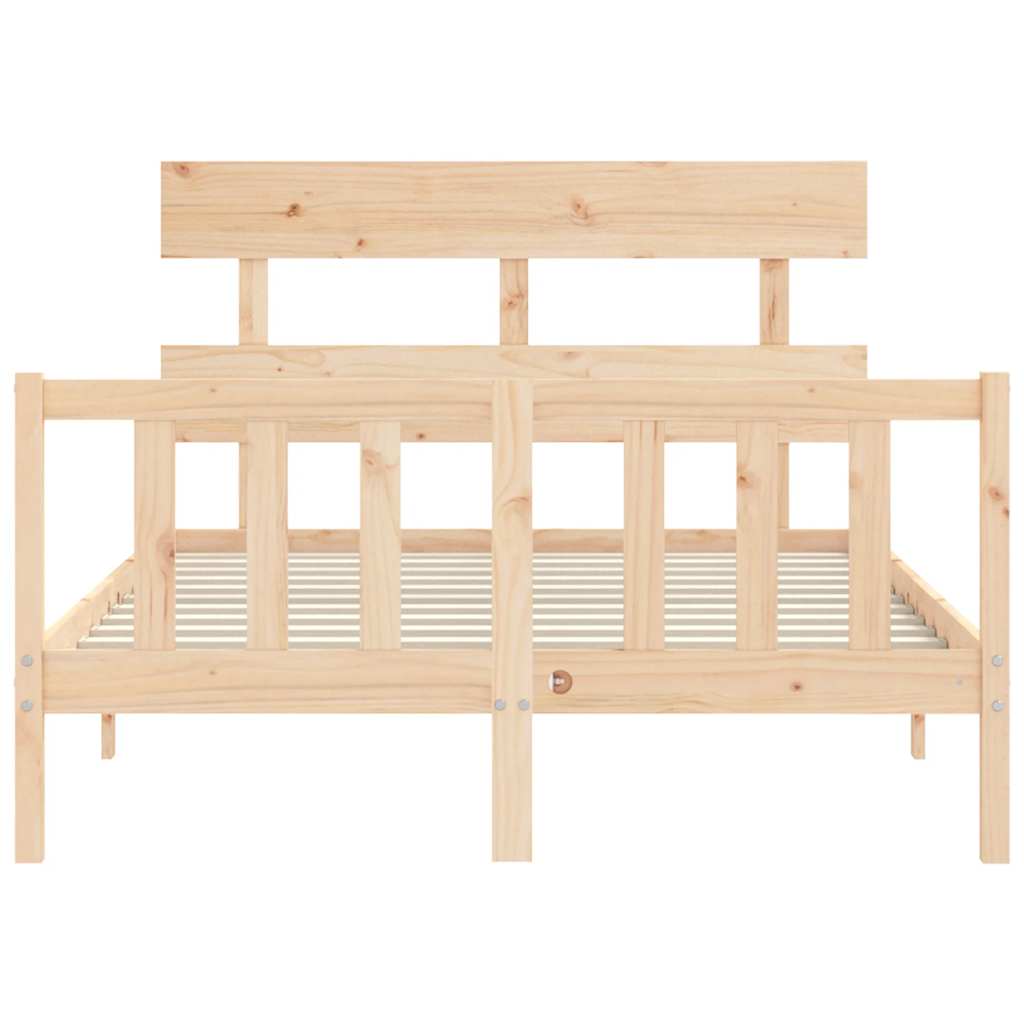 Bed Frame without Mattress 140x200 cm Solid Wood Pine
