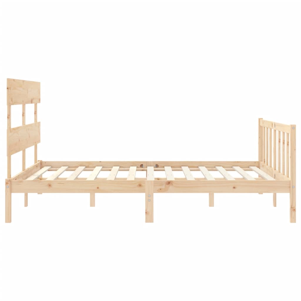 Bed Frame without Mattress 160x200 cm Solid Wood Pine