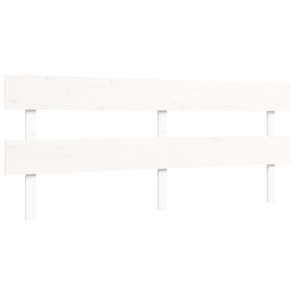 vidaXL Bed Frame without Mattress White Super King Size Solid Wood Pine