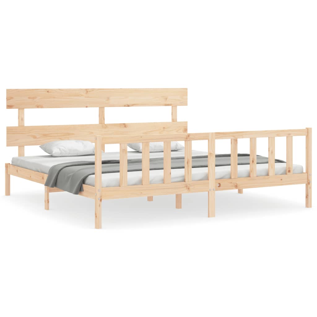 vidaXL Bed Frame without Mattress 200x200 cm Solid Wood Pine