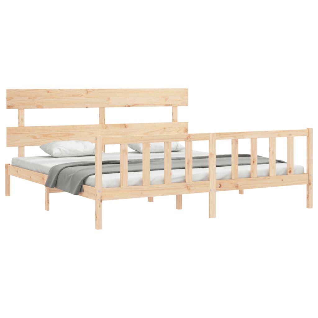 vidaXL Bed Frame without Mattress 200x200 cm Solid Wood Pine