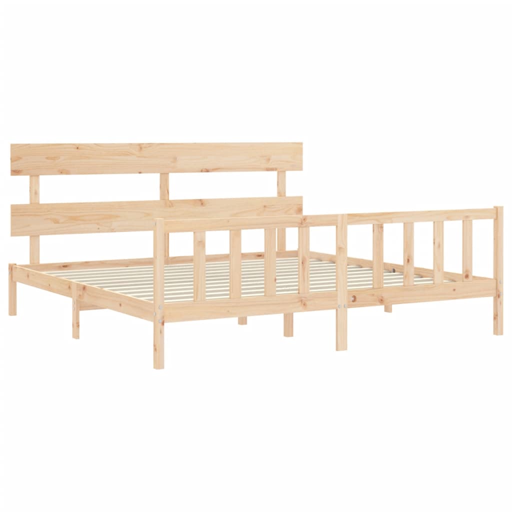 vidaXL Bed Frame without Mattress 200x200 cm Solid Wood Pine