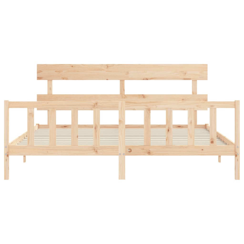 vidaXL Bed Frame without Mattress 200x200 cm Solid Wood Pine