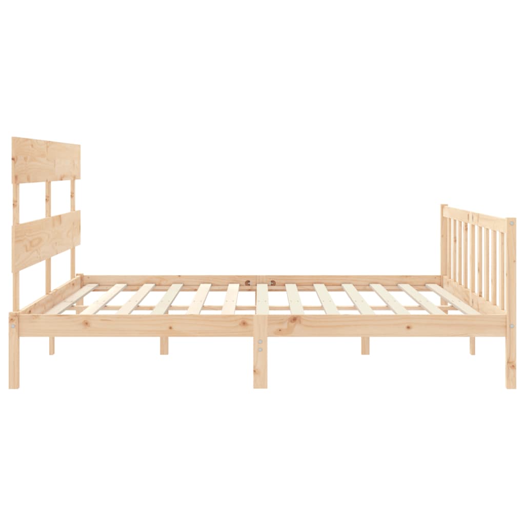 vidaXL Bed Frame without Mattress 200x200 cm Solid Wood Pine