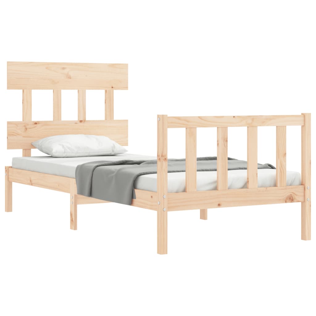 vidaXL Bed Frame without Mattress Single Solid Wood Pine