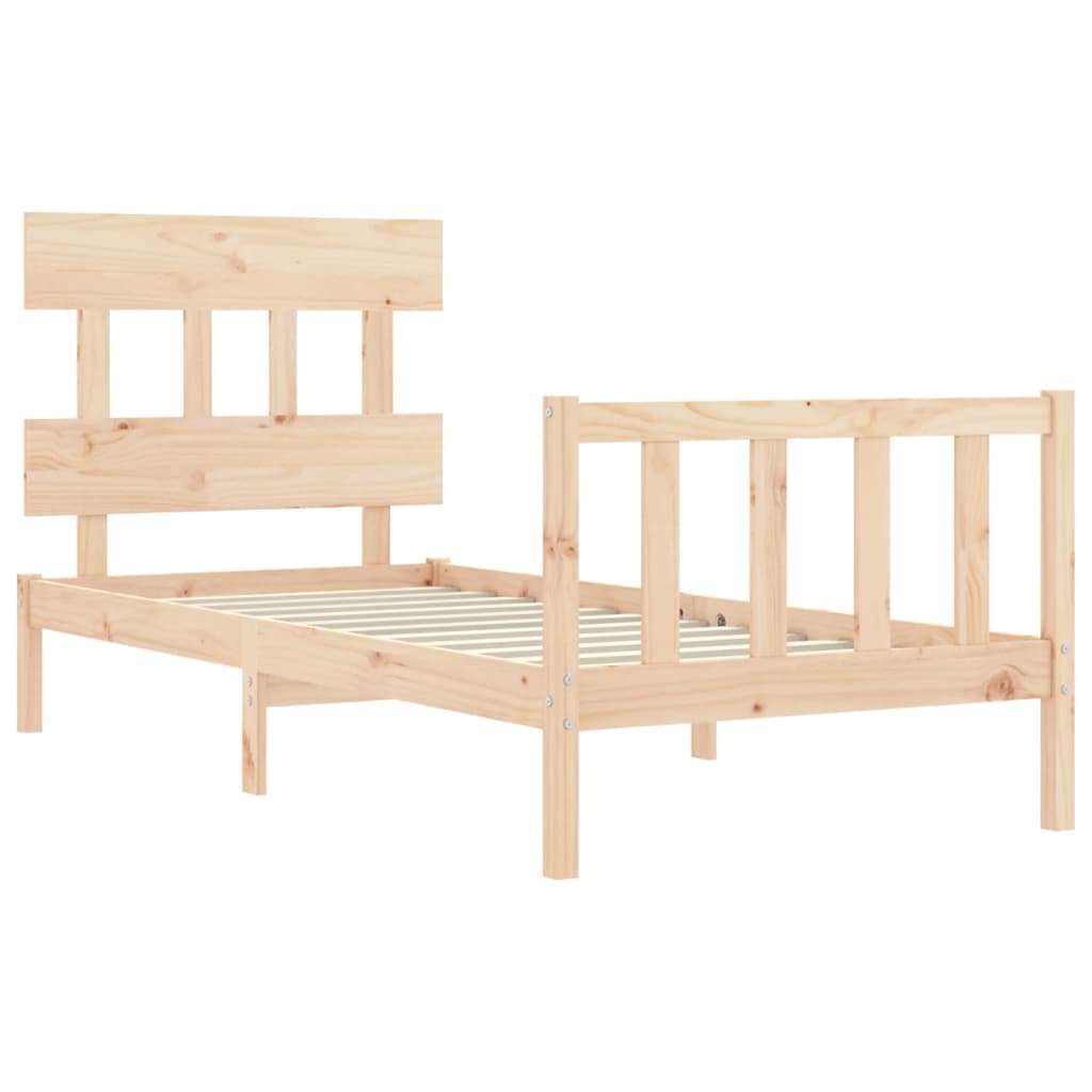 vidaXL Bed Frame without Mattress Single Solid Wood Pine