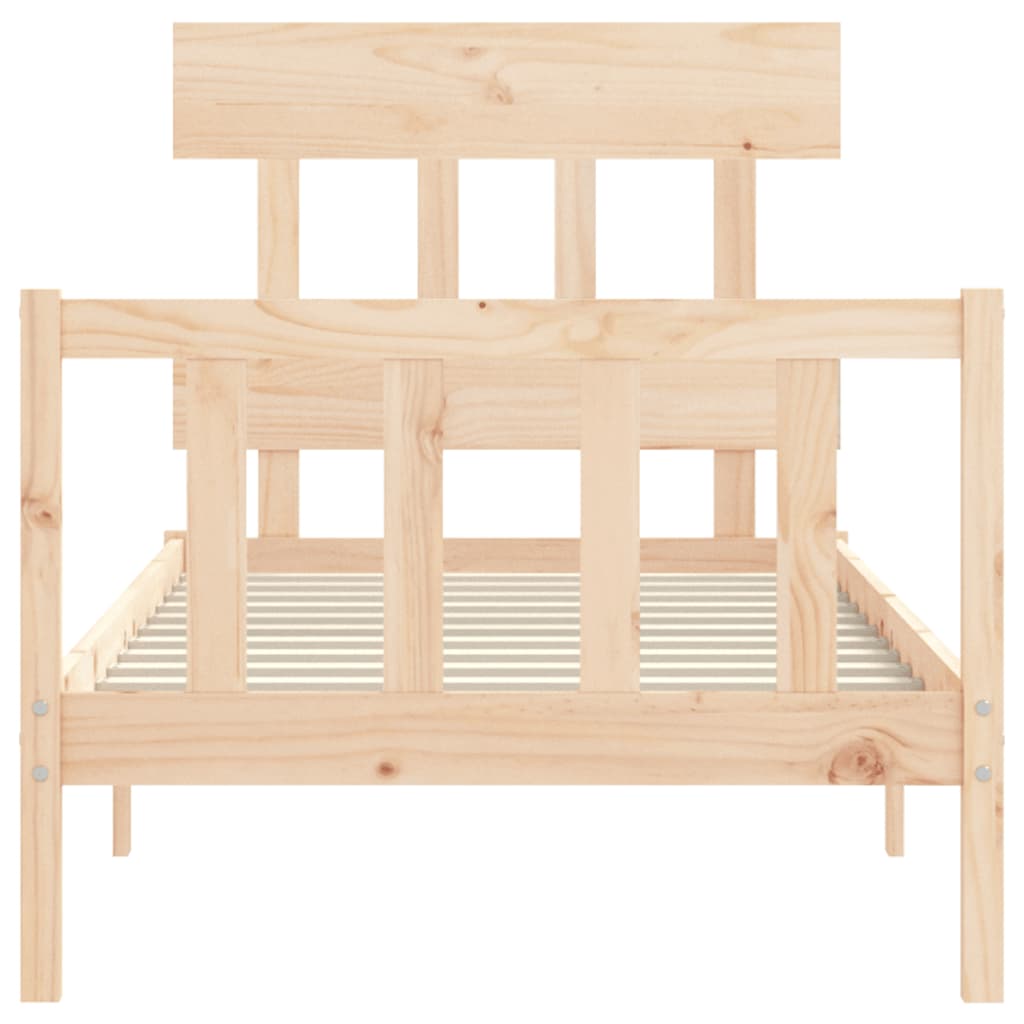 vidaXL Bed Frame without Mattress Single Solid Wood Pine