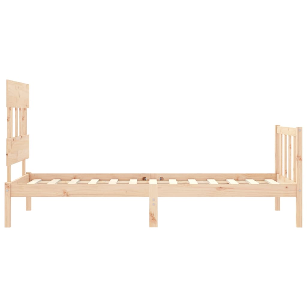 vidaXL Bed Frame without Mattress Single Solid Wood Pine