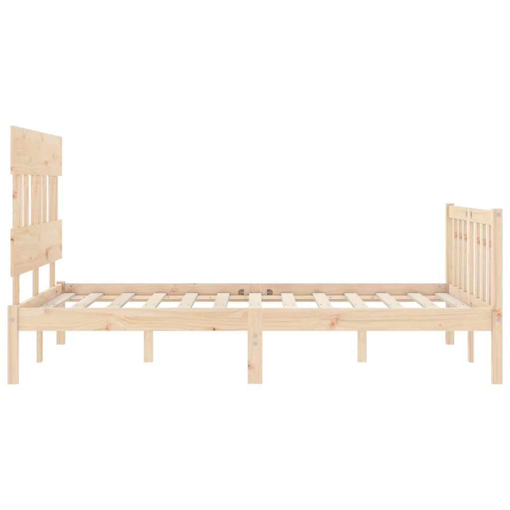 vidaXL Bed Frame without Mattress Double Solid Wood Pine