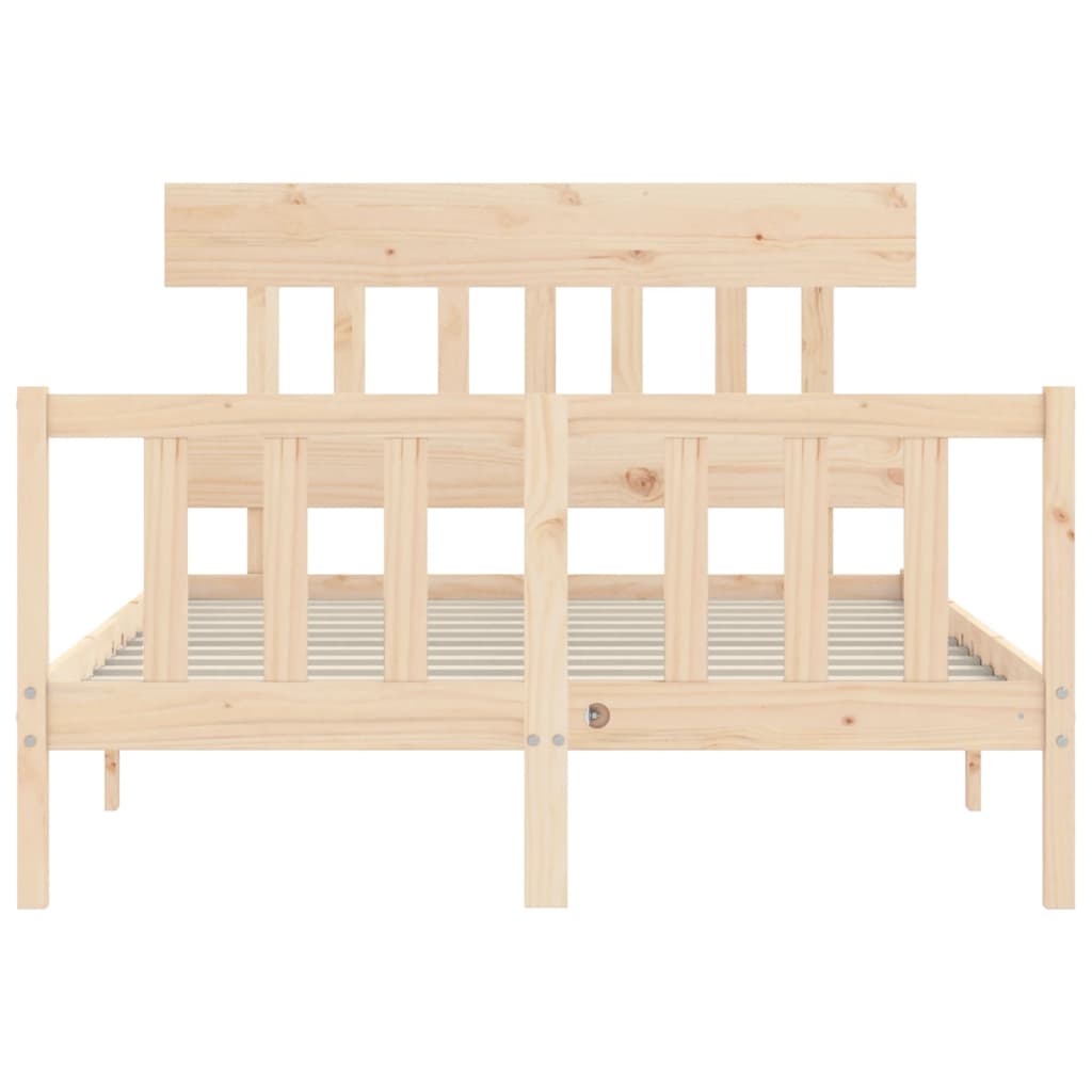 vidaXL Bed Frame without Mattress 140x190 cm Solid Wood Pine