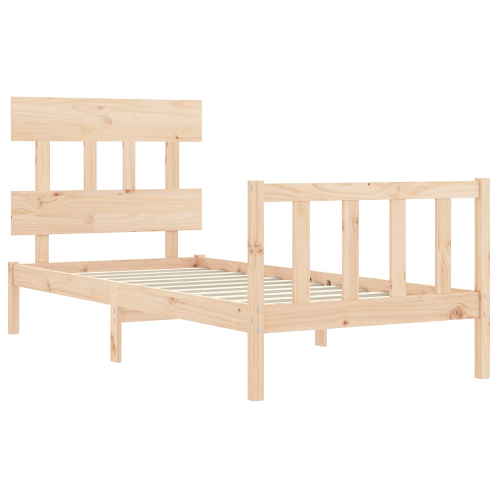 vidaXL Bed Frame without Mattress 100x200 cm Solid Wood Pine