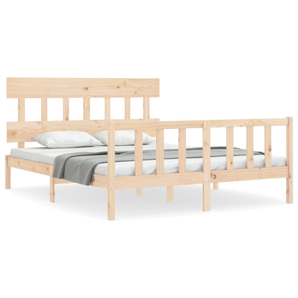 vidaXL Bed Frame without Mattress 160x200 cm Solid Wood Pine