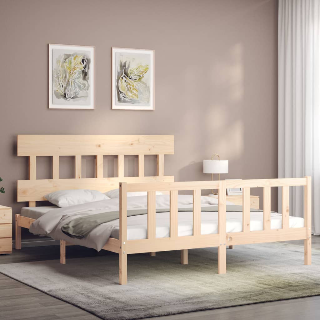 vidaXL Bed Frame without Mattress 160x200 cm Solid Wood Pine