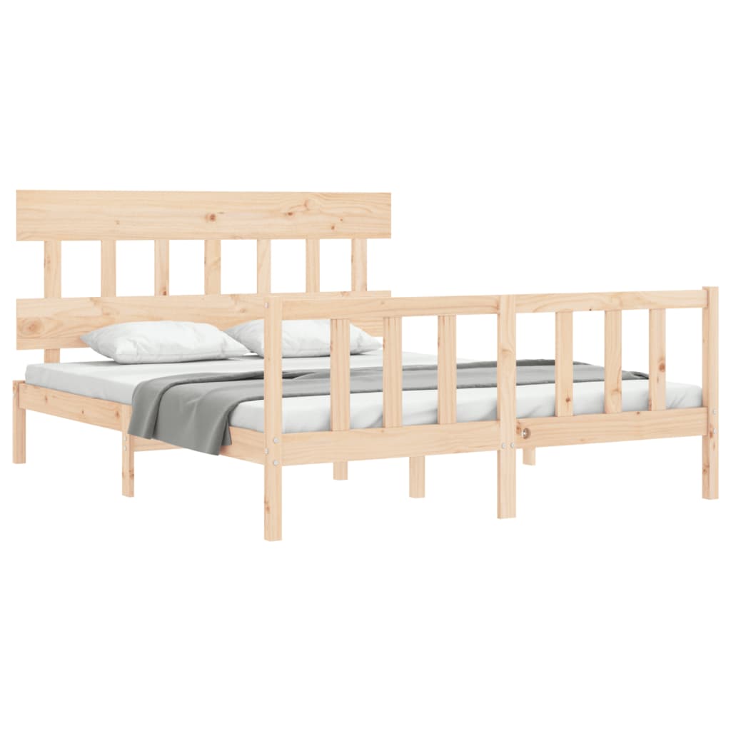 vidaXL Bed Frame without Mattress 160x200 cm Solid Wood Pine