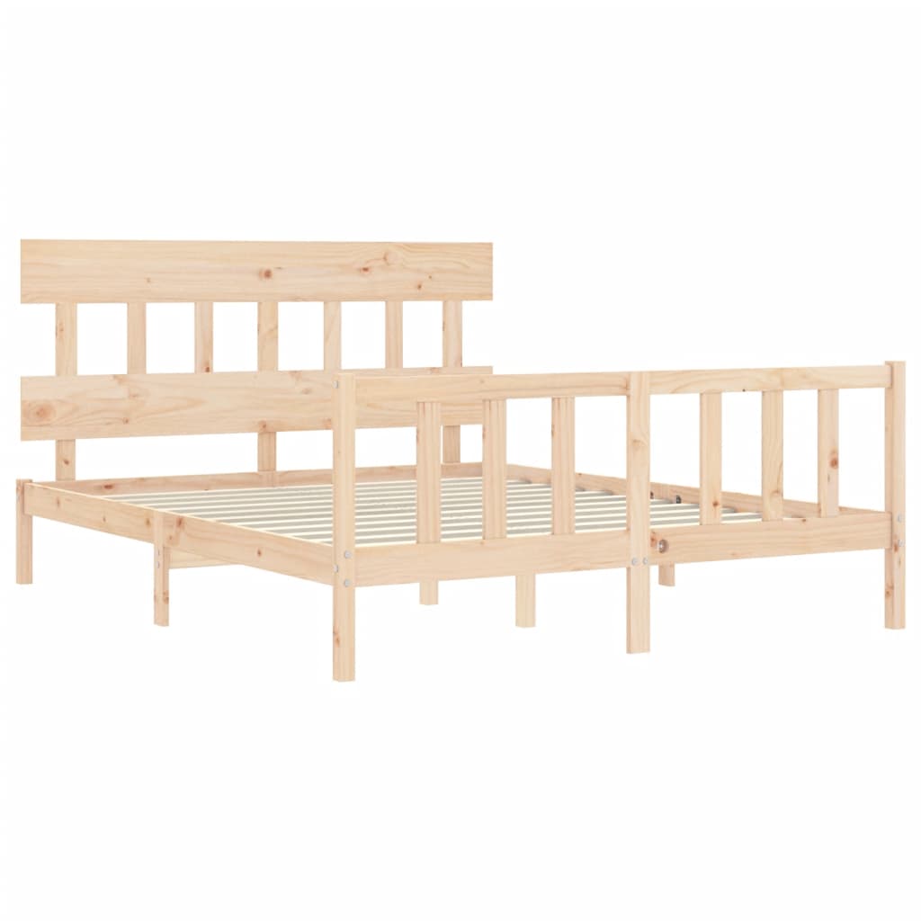 vidaXL Bed Frame without Mattress 160x200 cm Solid Wood Pine