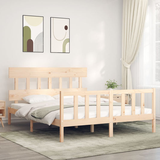 vidaXL Bed Frame without Mattress 160x200 cm Solid Wood Pine