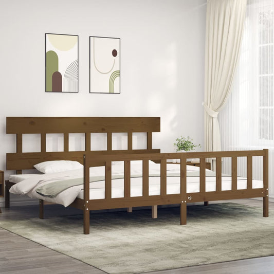 vidaXL Bed Frame without Mattress Honey Brown 200x200 cm Solid Wood Pine