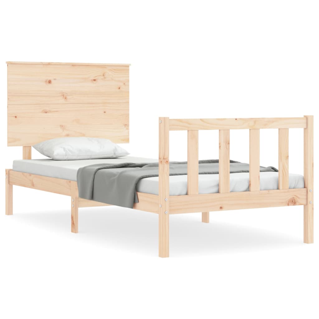 vidaXL Bed Frame without Mattress Single Solid Wood Pine