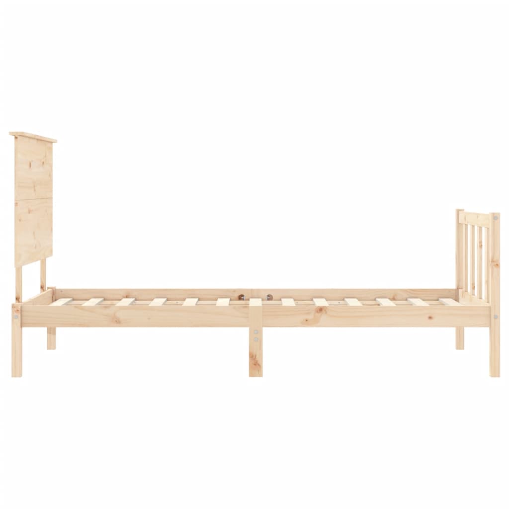 vidaXL Bed Frame without Mattress Single Solid Wood Pine