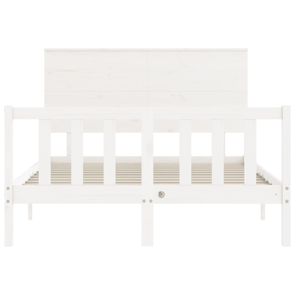 vidaXL Bed Frame without Mattress White 120x200 cm Solid Wood Pine