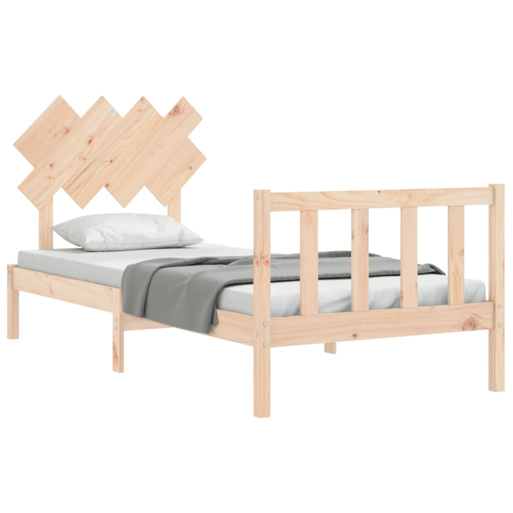 vidaXL Bed Frame without Mattress Single Solid Wood Pine