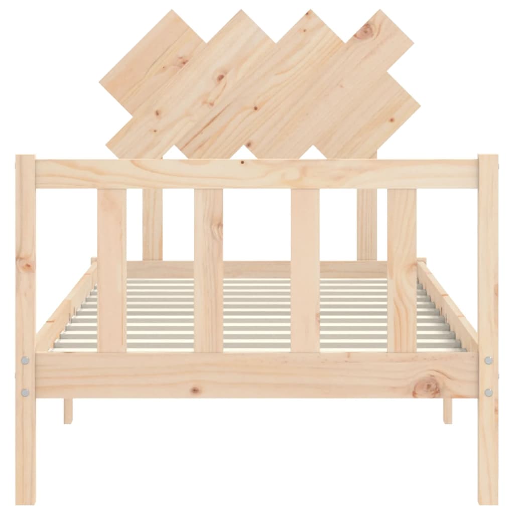 vidaXL Bed Frame without Mattress Single Solid Wood Pine