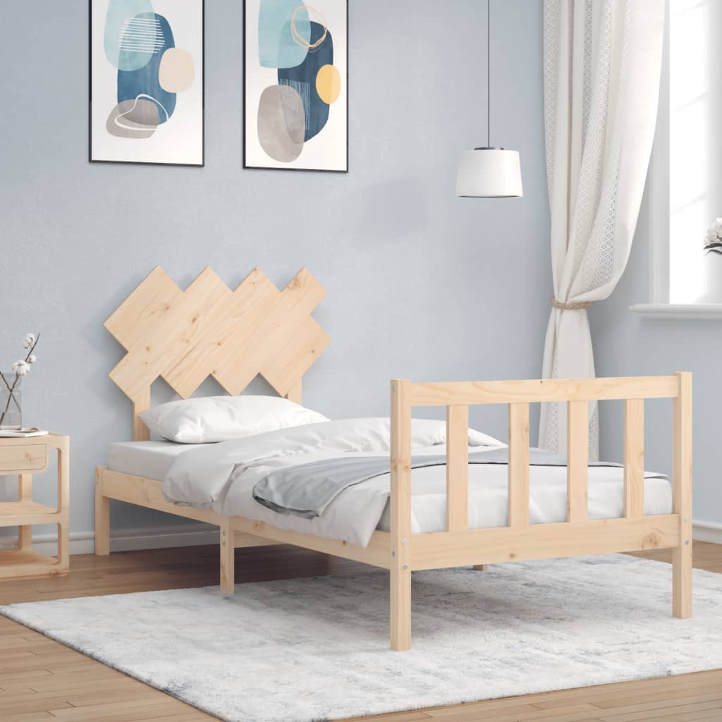 vidaXL Bed Frame without Mattress Single Solid Wood Pine