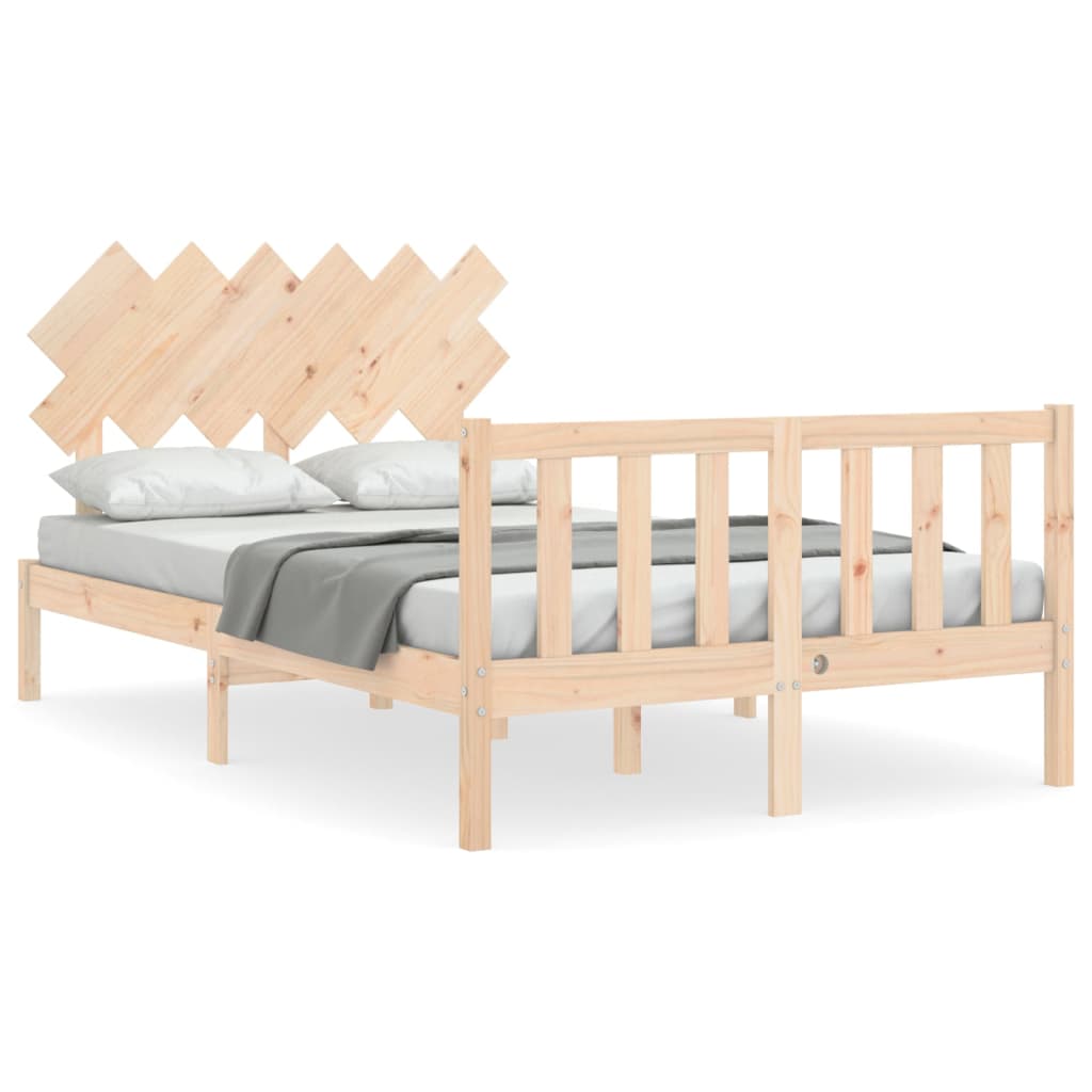 vidaXL Bed Frame without Mattress Double Solid Wood Pine