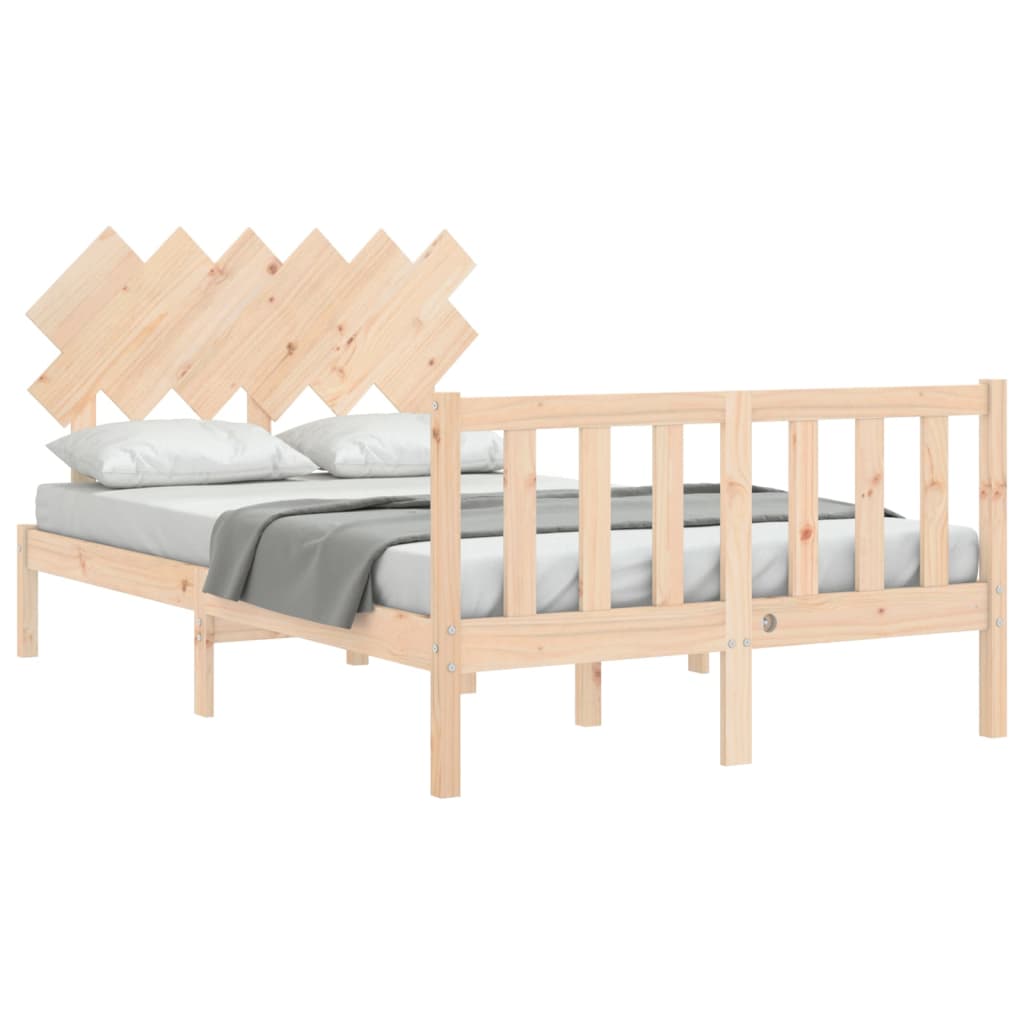 vidaXL Bed Frame without Mattress Double Solid Wood Pine