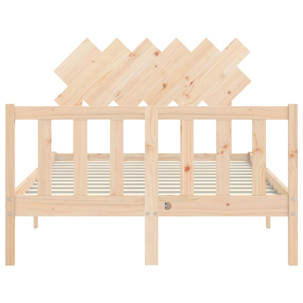 vidaXL Bed Frame without Mattress Double Solid Wood Pine