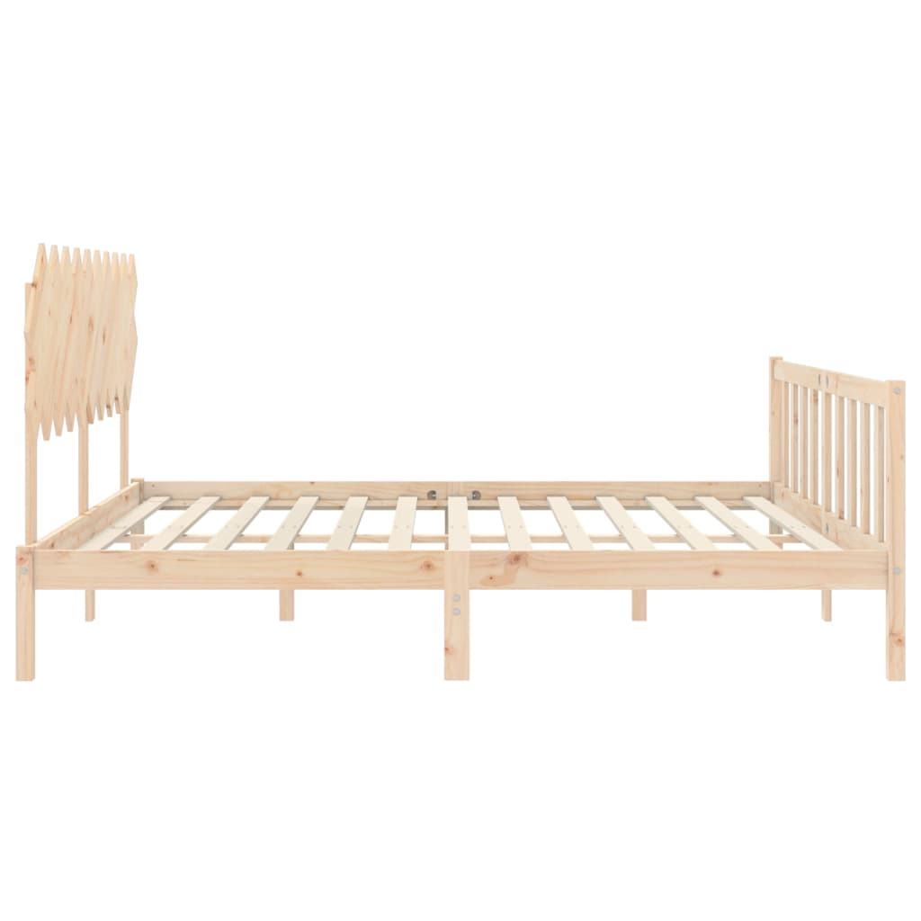 vidaXL Bed Frame without Mattress Double Solid Wood Pine