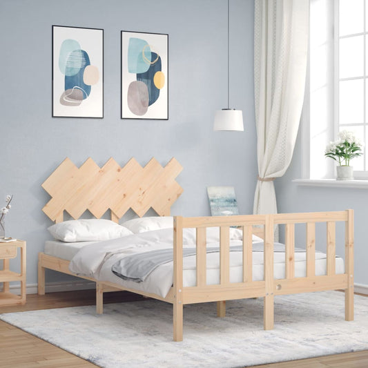 vidaXL Bed Frame without Mattress Double Solid Wood Pine